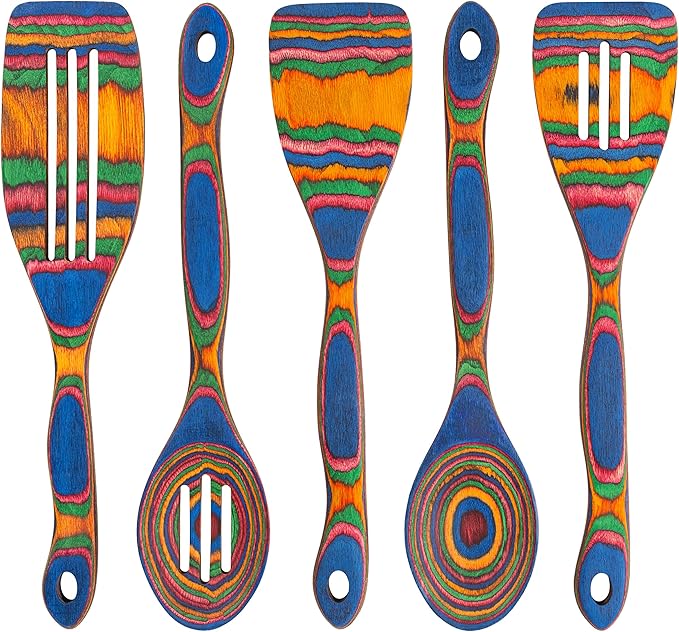 5pc Wood Cooking Utensils Set - Image 1