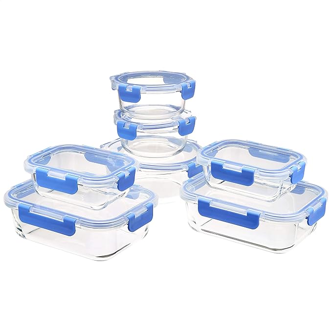 Glass Food Storage Containers with Locking Lids - Image 1