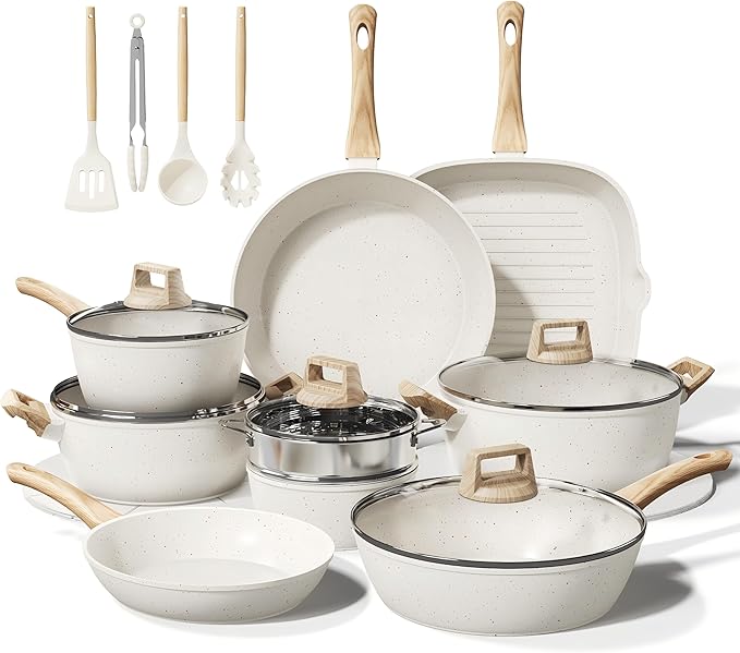 24 Pcs Pots and Pans Set Non Stick Ceramic Cookware Set - Image 1